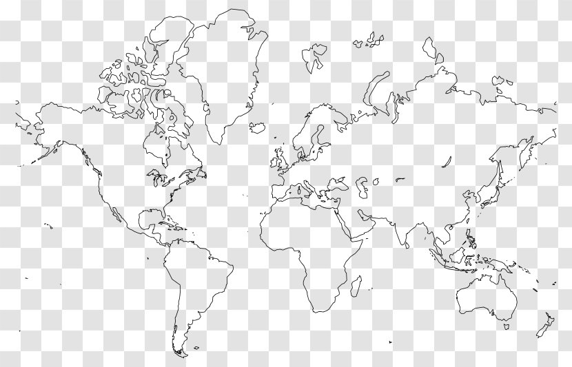 World Map Globe Blank - Tree Transparent PNG