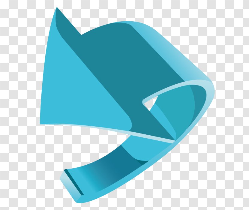 Arrow Arc Euclidean Vector - Teal - The Direction Of Graphic Transparent PNG