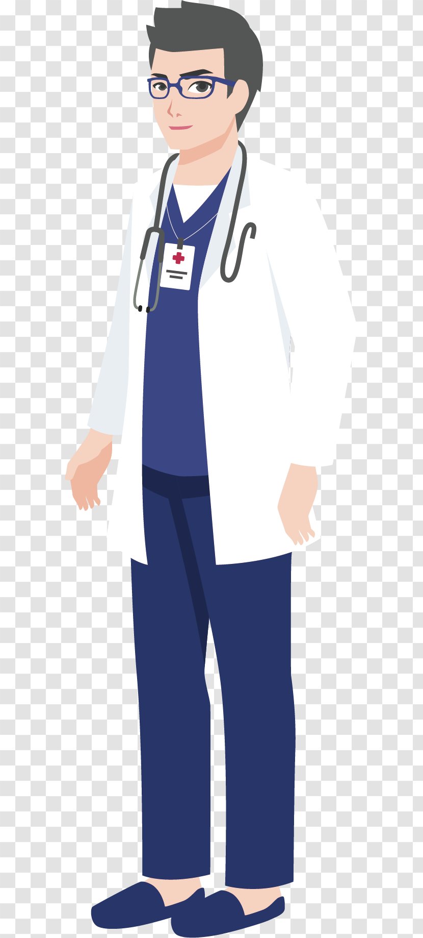 Cartoon Physician Illustration - Glasses - Original Chinese Doctor Transparent PNG