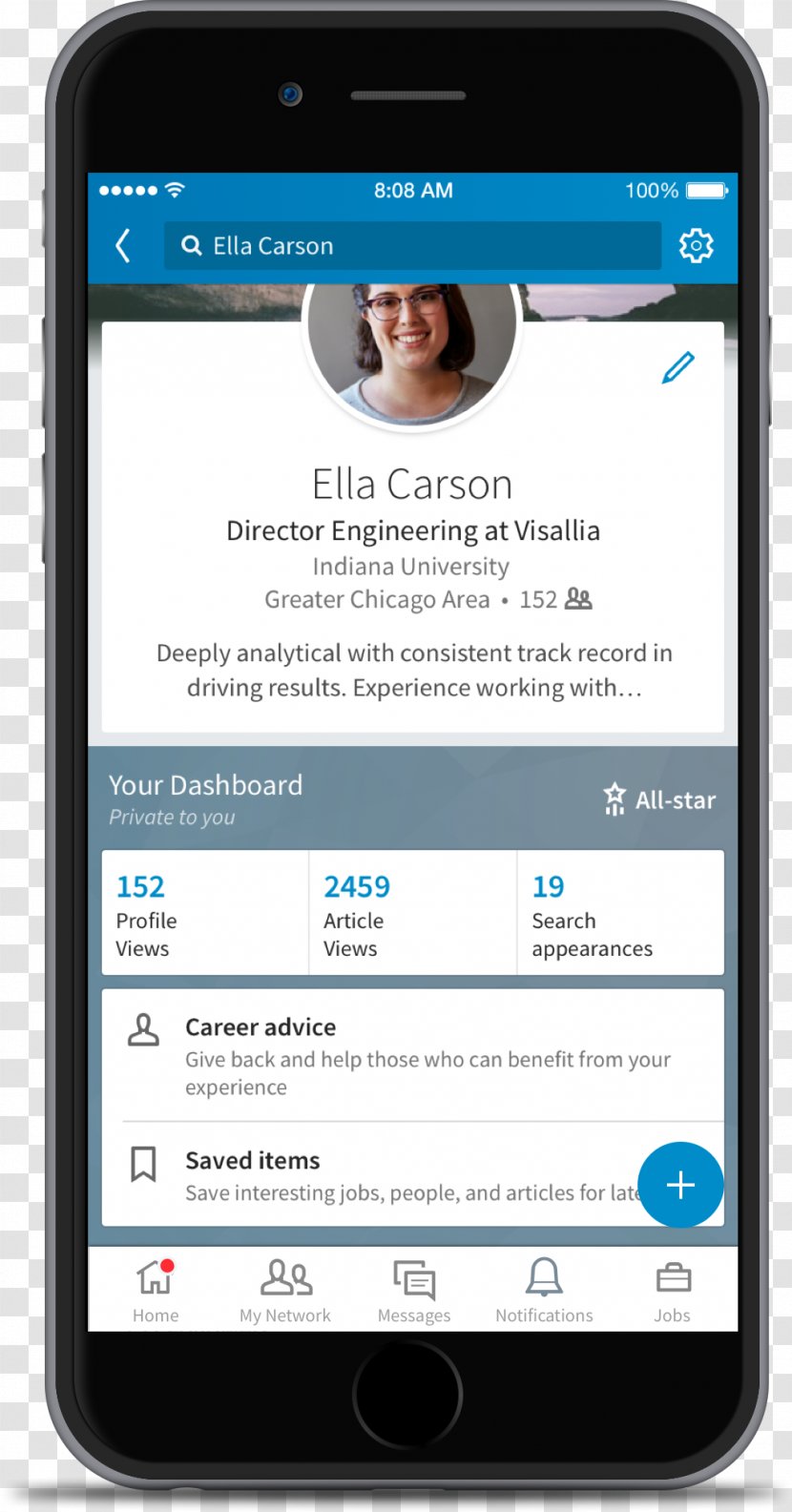 Smartphone LinkedIn Social Media User Profile Facebook - Screenshot Transparent PNG