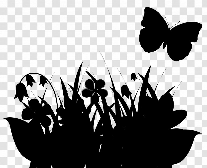 Brush-footed Butterflies Clip Art Illustration Silhouette Desktop Wallpaper - Plant - Moths And Transparent PNG