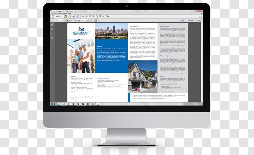 Brochure Computer Monitors Service Advertising - Software - Design Transparent PNG
