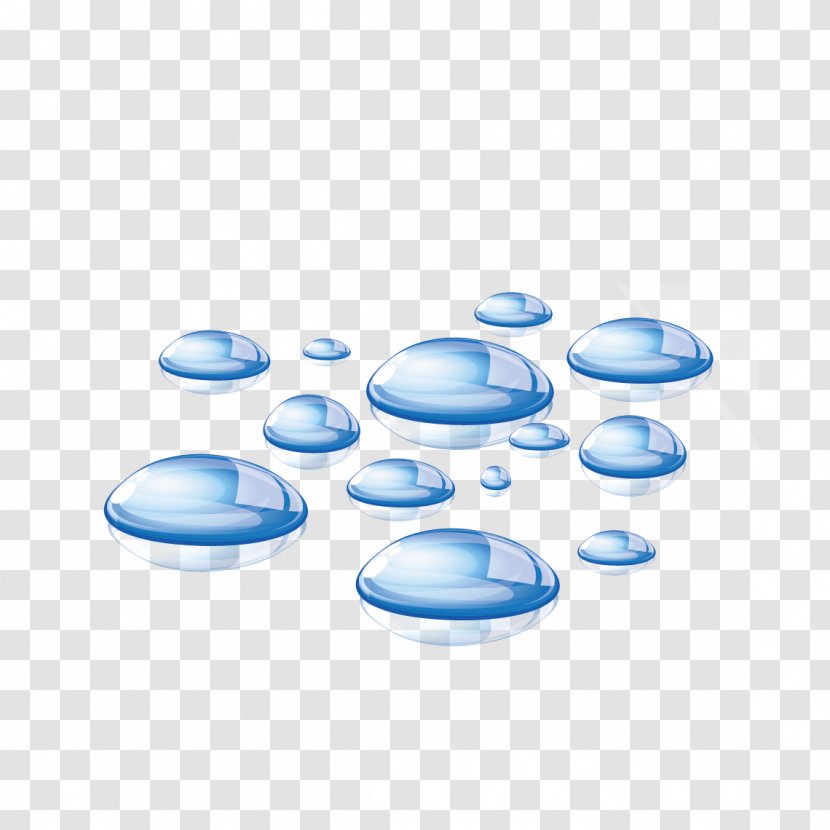 Drop Water Clip Art - Sphere - Blue Droplets Transparent PNG