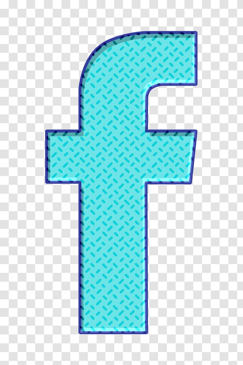 Facebook Icon Like Media - Aqua - Electric Blue Symbol Transparent PNG