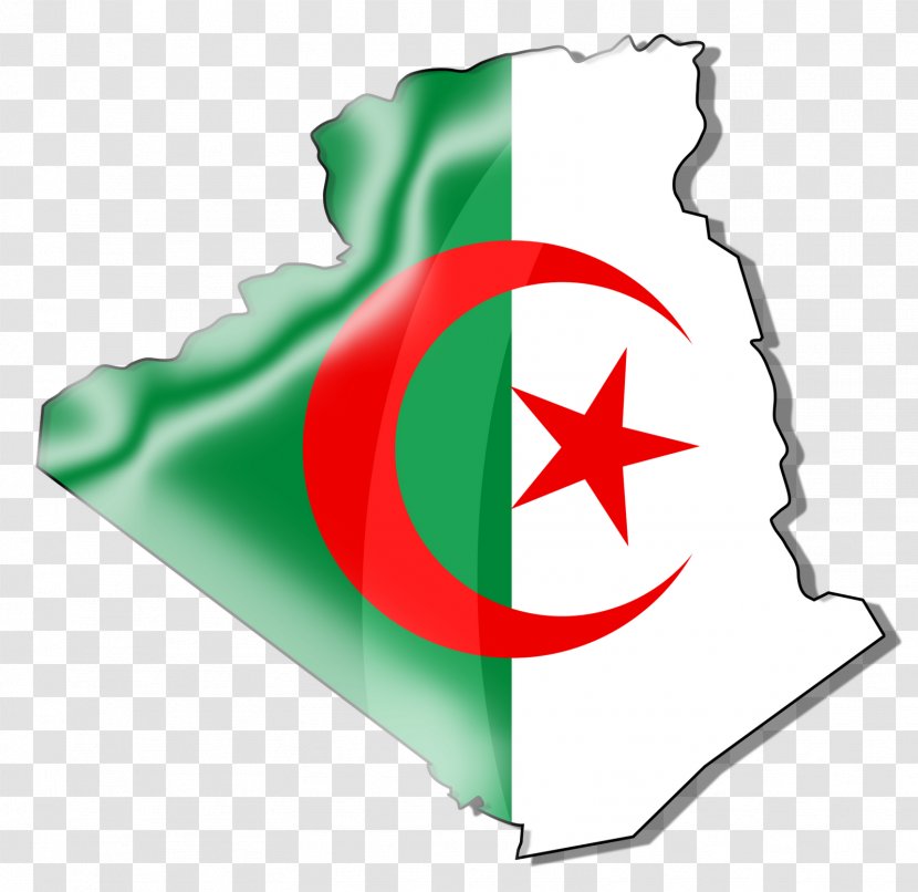 Flag Of Algeria Map French - Grove Transparent PNG