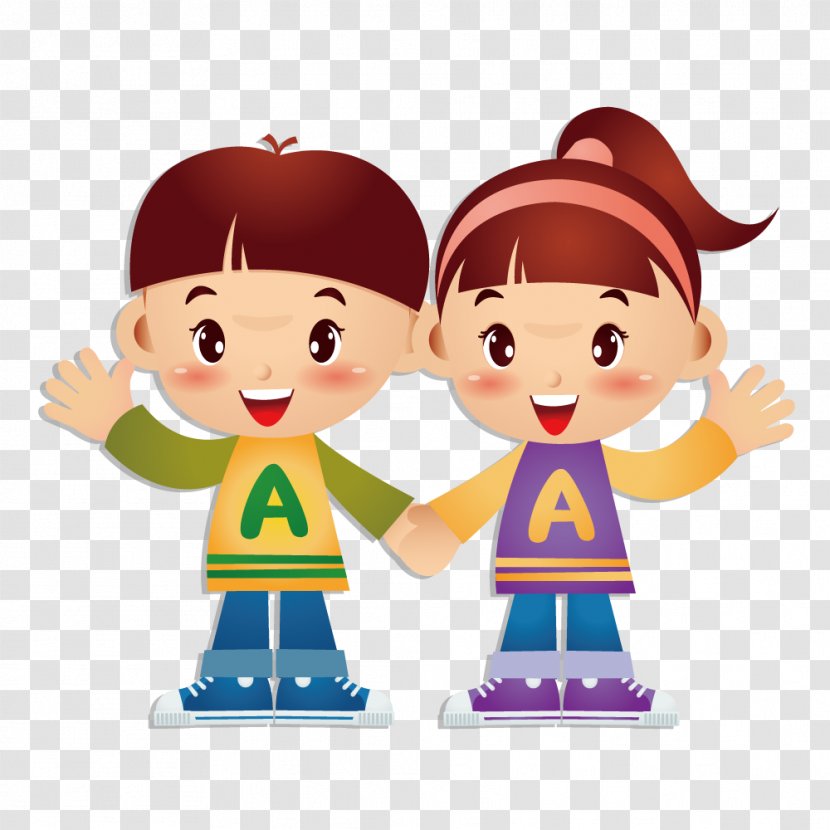 Cartoon Twin Brother - Hand - Twins Transparent PNG
