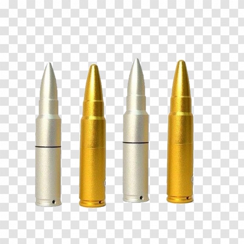 Bullet USB Flash Drive Data Storage - Write Protection - Different Types Of Bullets Transparent PNG