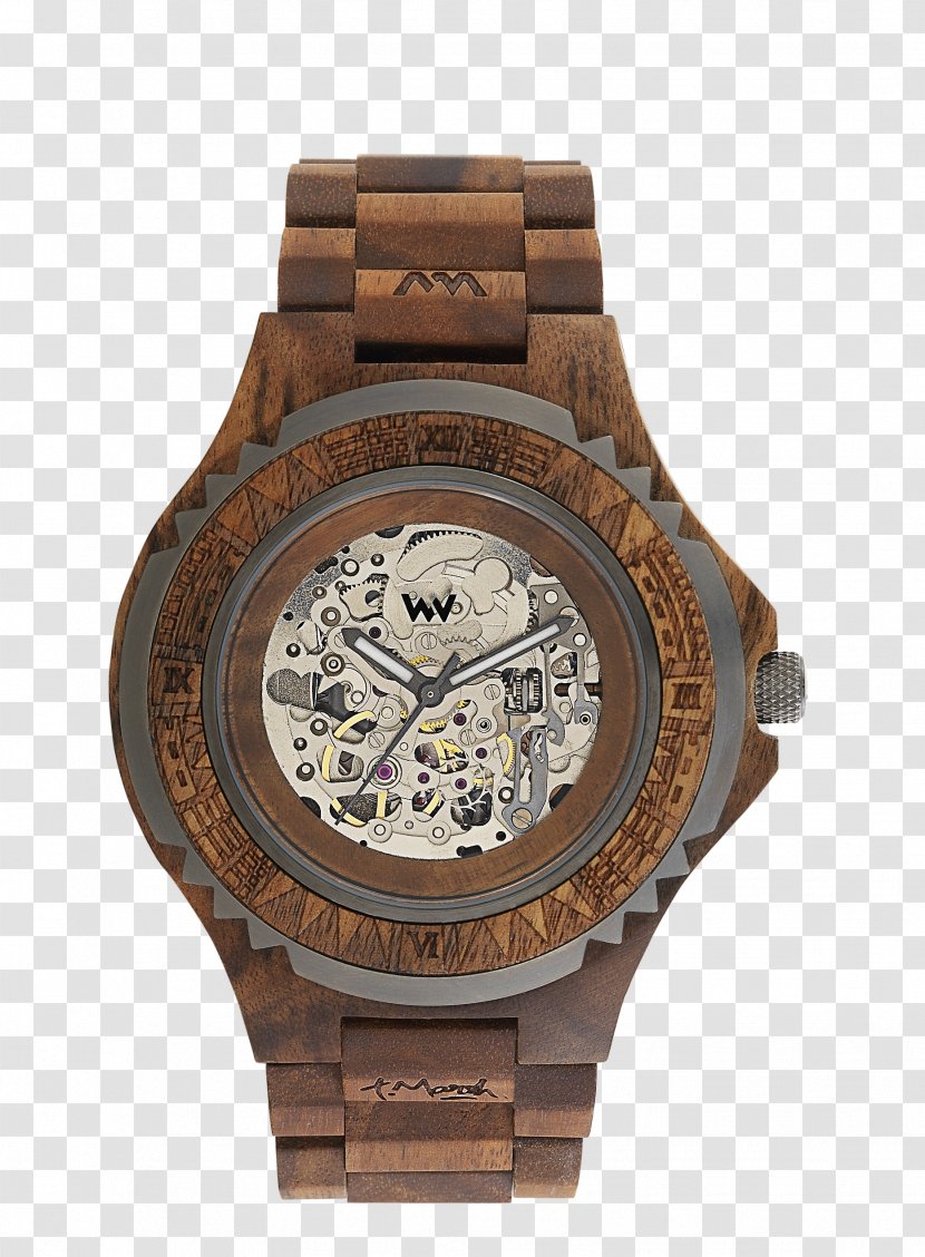 WeWOOD Automatic Watch Miyota 8215 Marsh Nut - Textile Transparent PNG