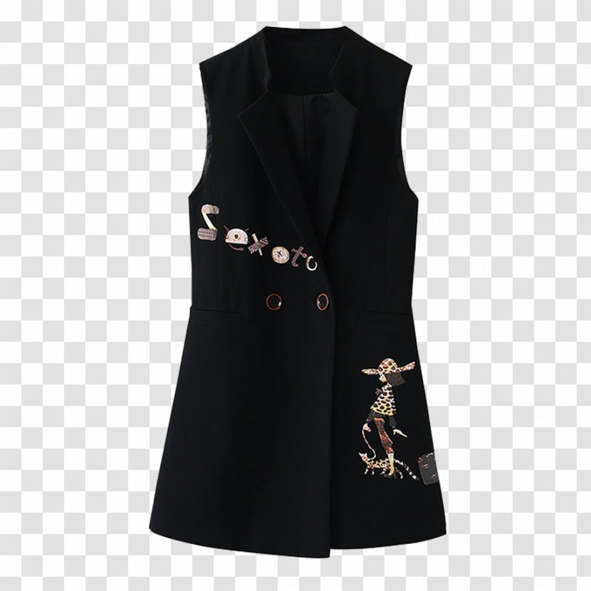 Suit Sleeve Dress Top - Formal Wear - Black Sleeveless Transparent PNG