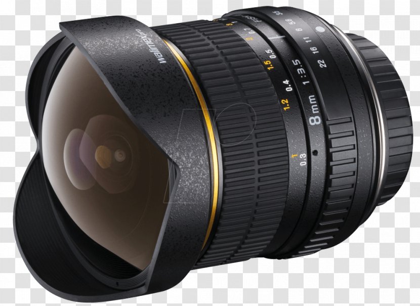 Samyang 8mm F/3.5 Fisheye CS II Canon EF Lens Mount Camera Nikon F-mount - Photography Transparent PNG