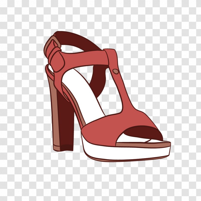 Shoe High-heeled Footwear Sandal Chelsea Boot - Vector Creative Flat Fish Head High Heels T Word Transparent PNG