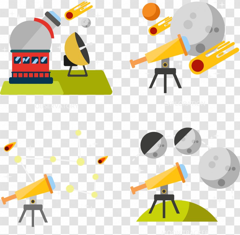Exploration Illustration - Point - Vector Hand-painted Of Space Transparent PNG