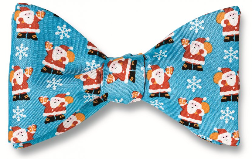 Bow Tie Santa Claus Christmas Tree Necktie - Collar Transparent PNG