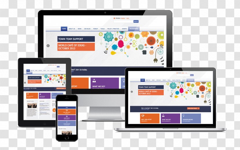 Responsive Web Design Development Page - Communication Transparent PNG