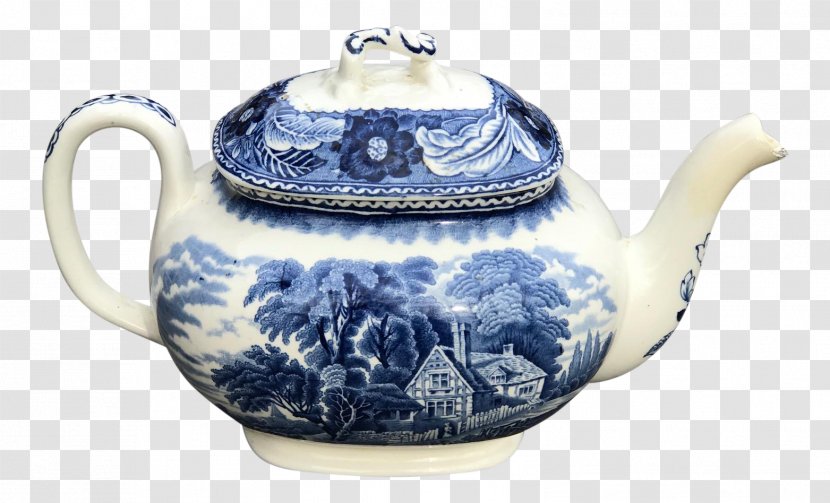 Teapot Porcelain Kettle Tableware Blue And White Pottery - Tea - Onion Meissen Transparent PNG