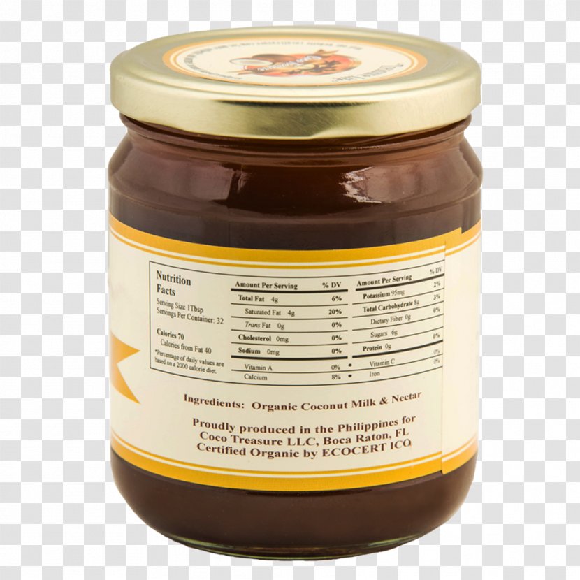 Chutney Coconut Jam Fruit Preserves Dietary Fiber - Nutrition Facts Label Transparent PNG