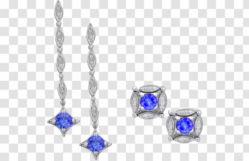 Sapphire Earring Jewellery Jewelry Design Tanzanite - Designer Transparent PNG