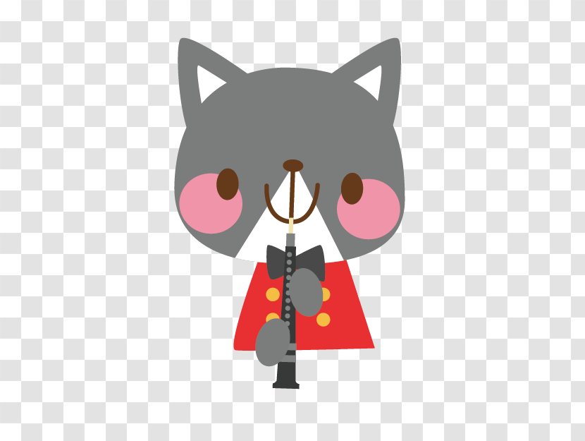 Cartoon - Small To Medium Sized Cats - Fox Playing The Clarinet Transparent PNG