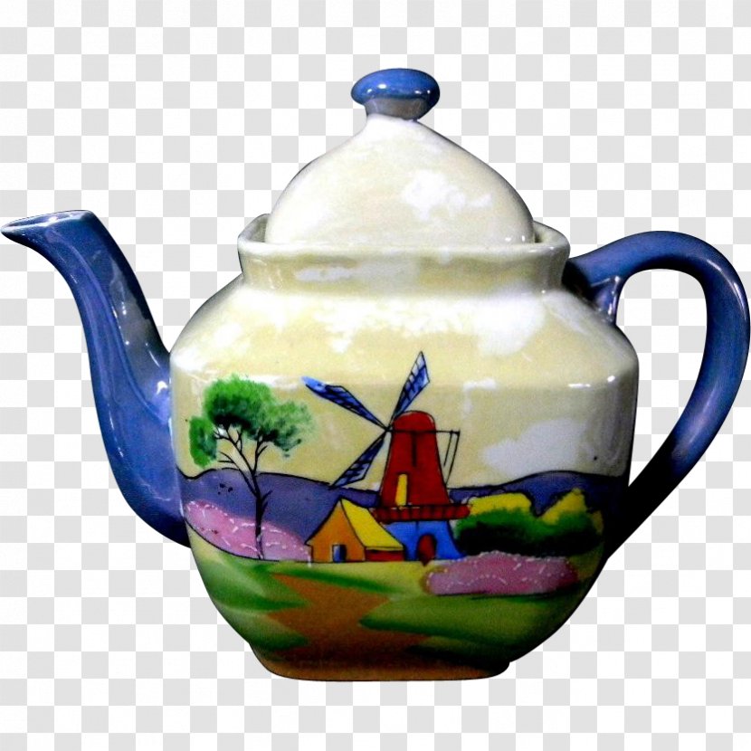 Kettle Mug Ceramic Pottery Teapot - Hand Painted Transparent PNG