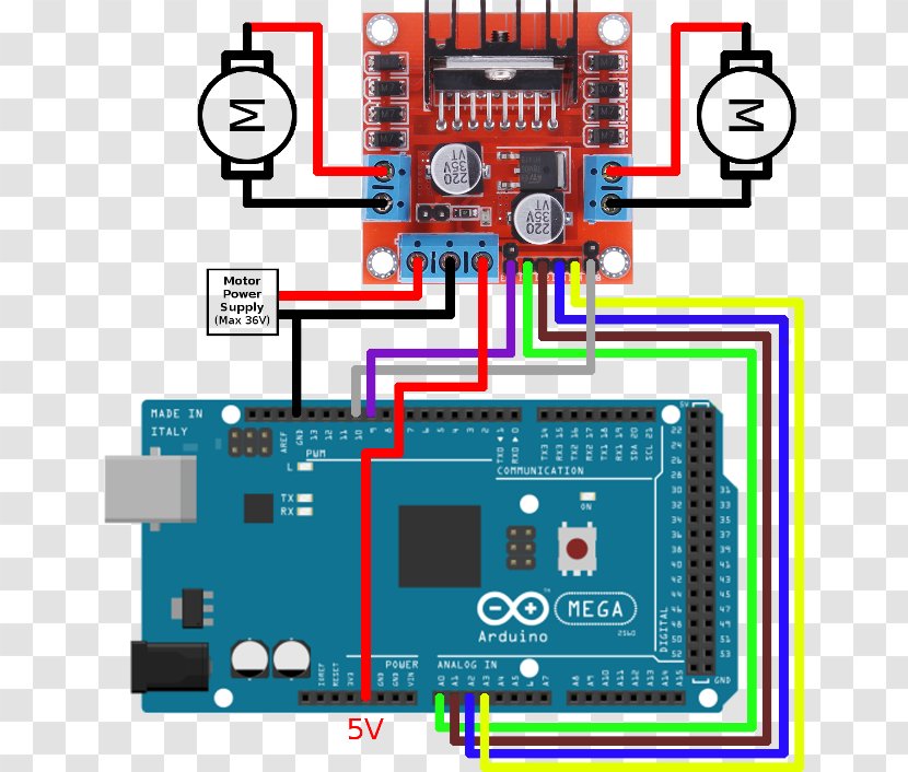 Arduino DC Motor Servo Sensor Electric - Circuit Component - Robot Programming A Guide To Controlling Autonomou Transparent PNG