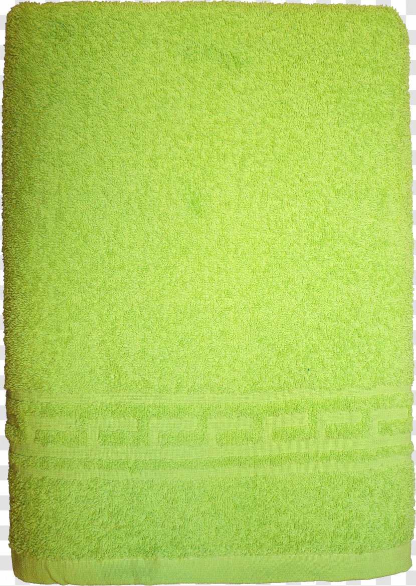 Green Material Linens Rectangle - Towel Transparent PNG
