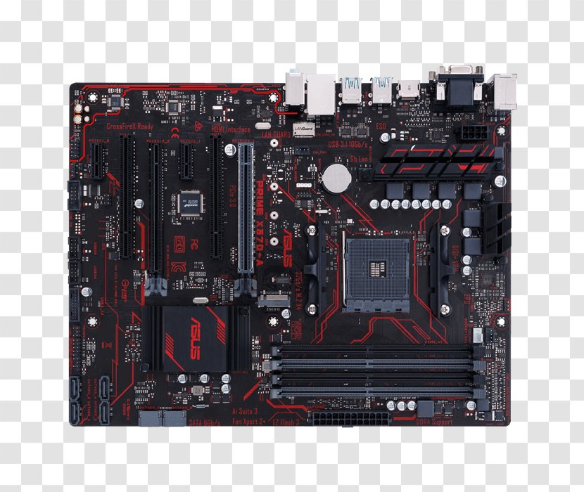 Socket AM4 Motherboard ASUS PRIME B350-PLUS B350M-A X370-PRO - Technology Transparent PNG