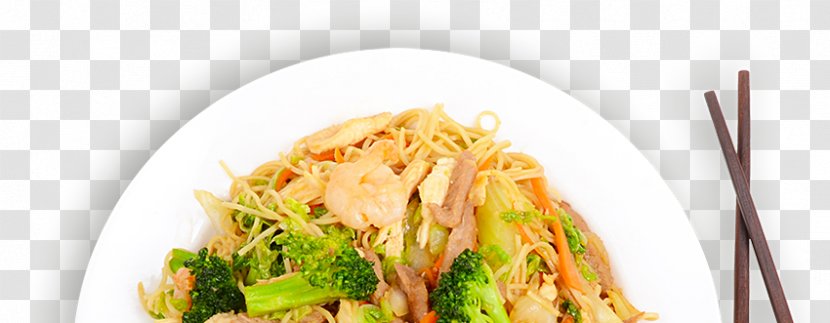 Thai Cuisine Chinese Fried Noodles Chow Mein Take-out - Spaghetti - A Broccoli Transparent PNG