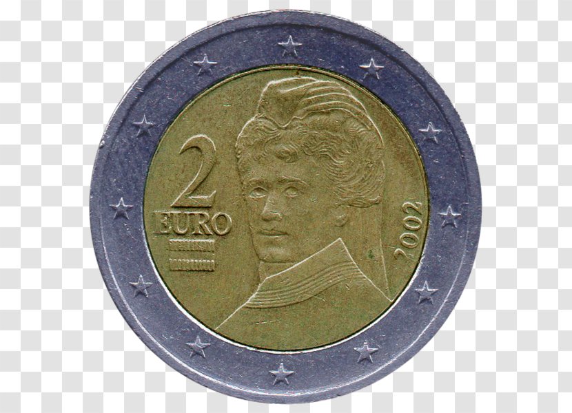 2 Euro Coin Austrian Coins Numismatics - Medal Transparent PNG