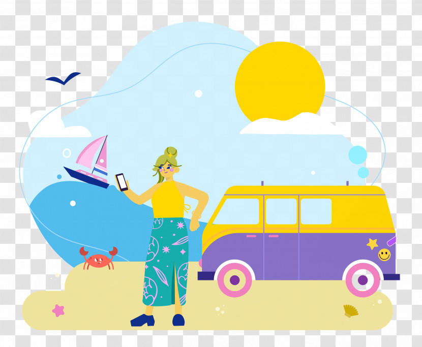 Seashore Day Vacation Travel Transparent PNG