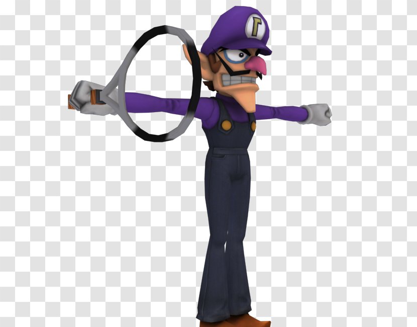 Waluigi Mario Tennis Super Smash Bros. For Nintendo 3DS And Wii U Wario - Cartoon - T-pose Transparent PNG