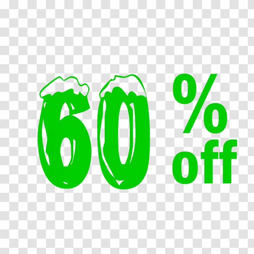 Christmas 60% Off Discount Tag. - Logo - Symbol Transparent PNG