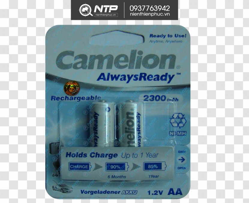 Rechargeable Battery AAA Nickel–metal Hydride Charger - Camelion Transparent PNG