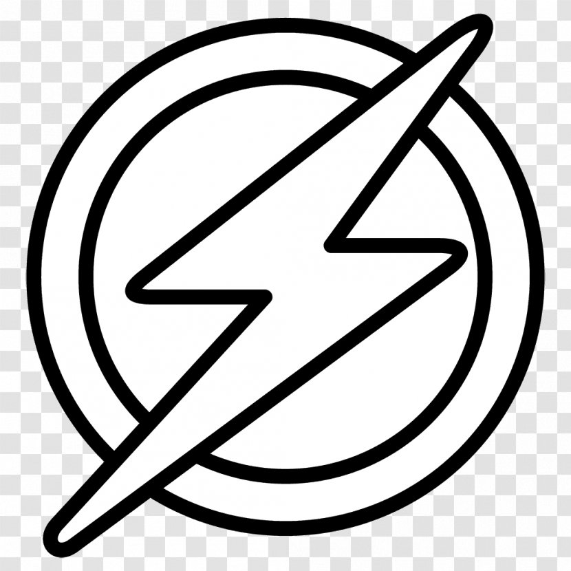 Flash Wally West Logo Coloring Book - Monochrome Photography Transparent PNG