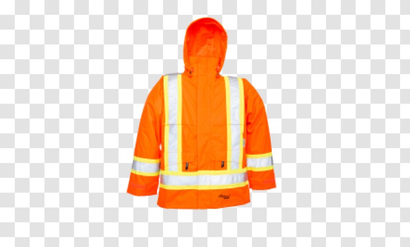 Hoodie Raincoat High-visibility Clothing Jacket - Personal Protective Equipment Transparent PNG