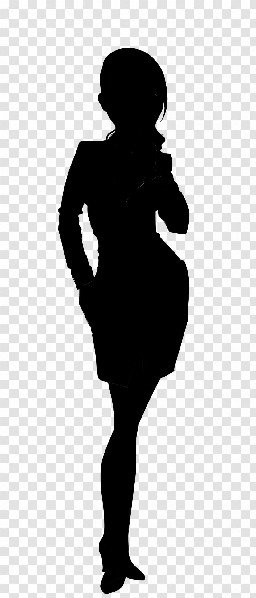 Silhouette Stock Photography Image Vector Graphics - Little Black Dress - Blackandwhite Transparent PNG