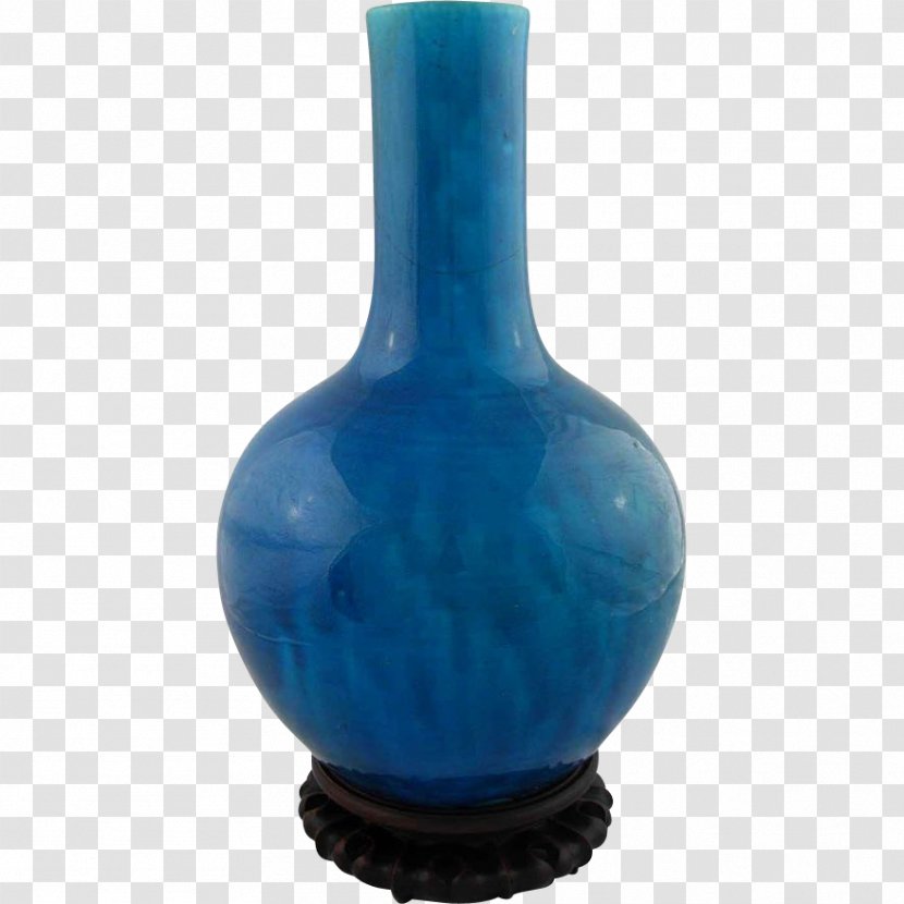 Vase Cobalt Blue Ceramic Glass Turquoise - Vases Transparent PNG