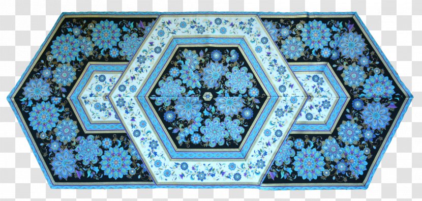 Turquoise Symmetry Textile Pattern - Quilting Transparent PNG