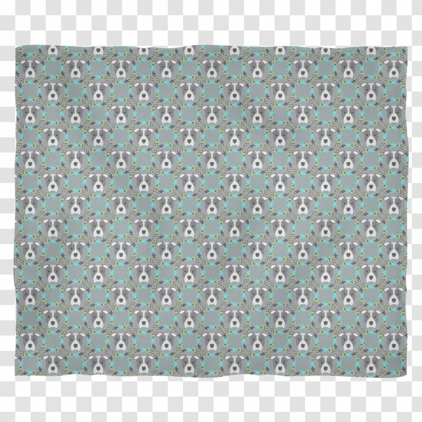 Pit Bull Blanket Rectangle Turquoise - Textile Transparent PNG