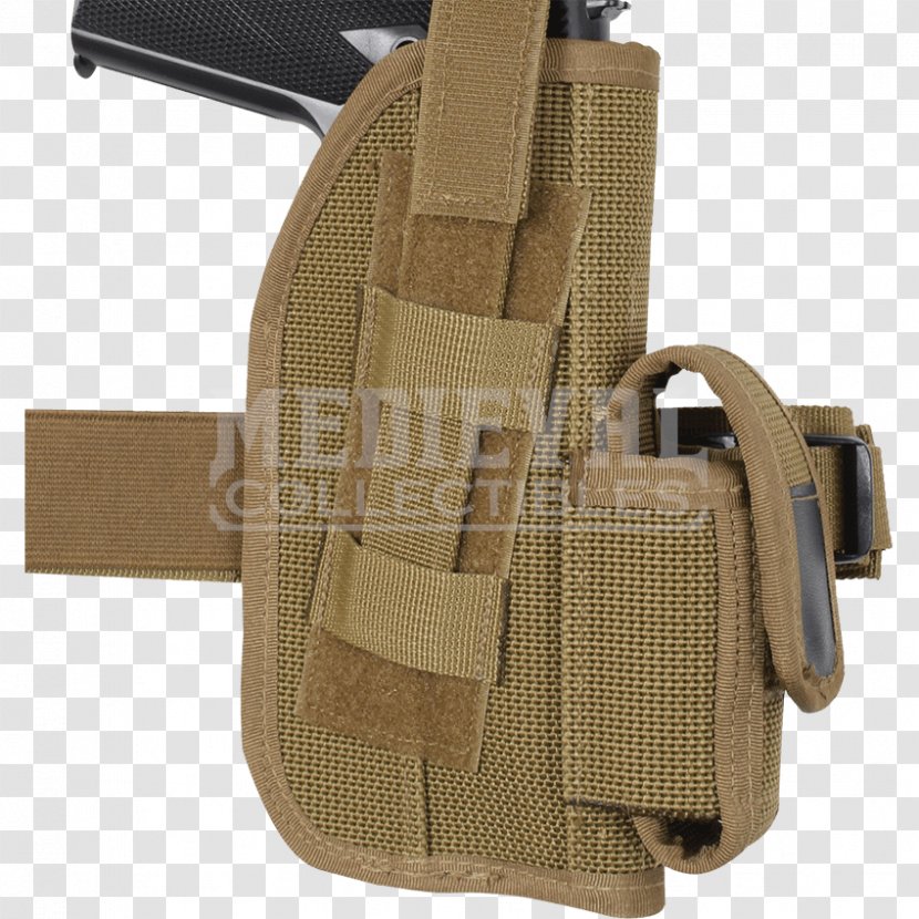 Gun Holsters Coyote Brown Military Tactics MOLLE Pistol - Belt Transparent PNG