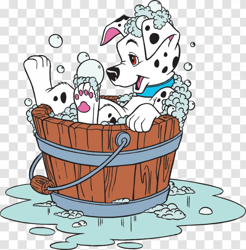 Dalmatian Dog Puppy Grooming Bathing Animation - One Hundred And Dalmatians - Bathtub Transparent PNG