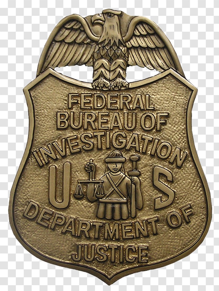 Federal Bureau Of Investigation Badge Special Agent Police Officer Government The United States - Agency Transparent PNG