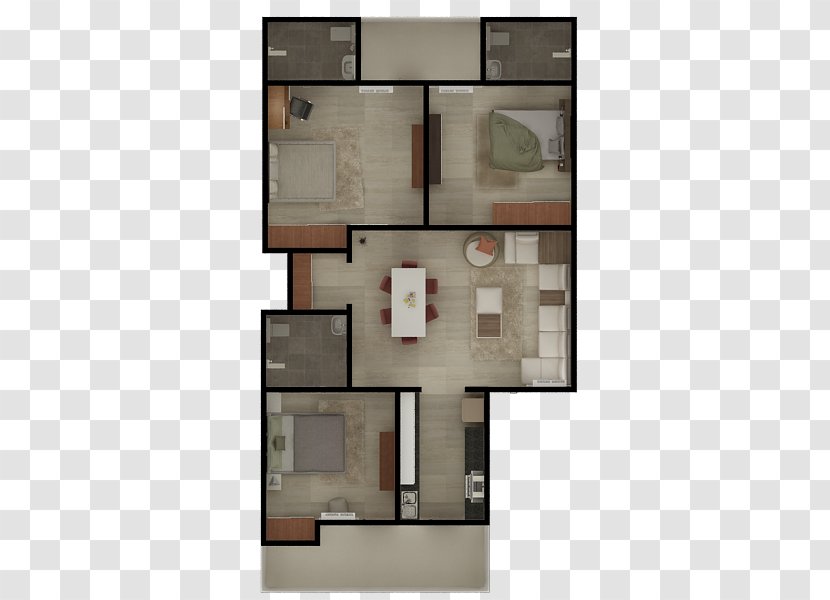 3D Floor Plan Architecture Design - Architectural Transparent PNG