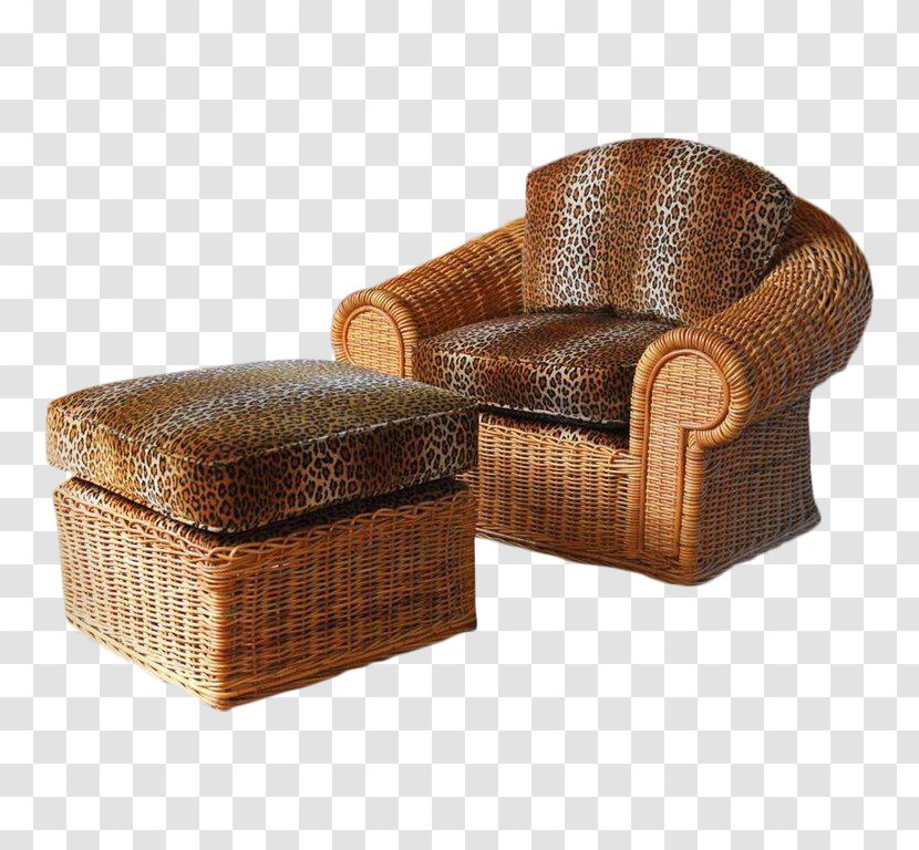Club Chair Table Wicker Couch Transparent PNG