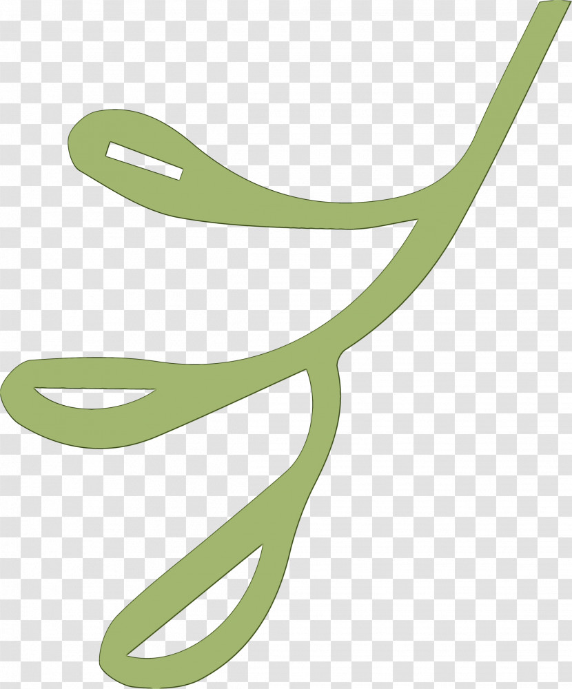 Leaf Plant Stem Green Line Meter Transparent PNG