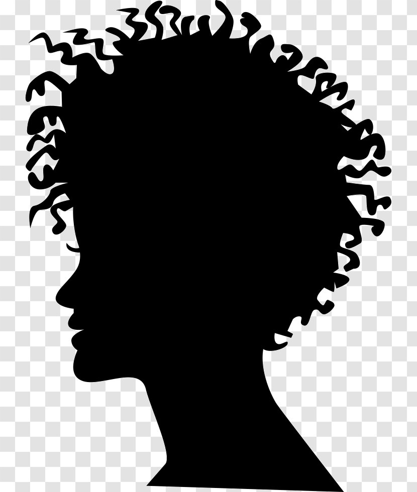 Silhouette Female Afro Photography - Forehead Transparent PNG