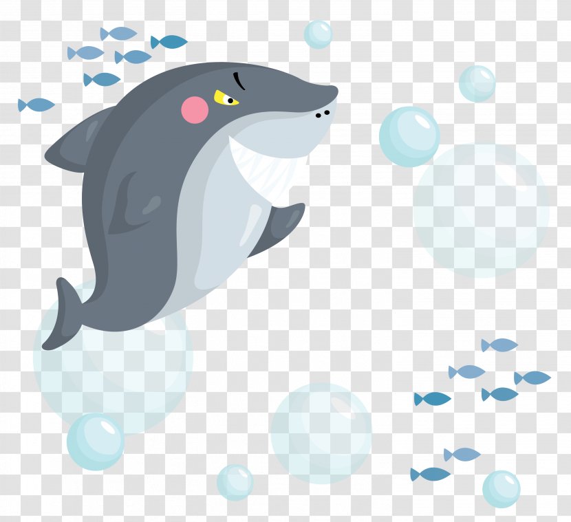 Shark Cartoon Illustration - Mammal - Vector Predator Material Transparent PNG