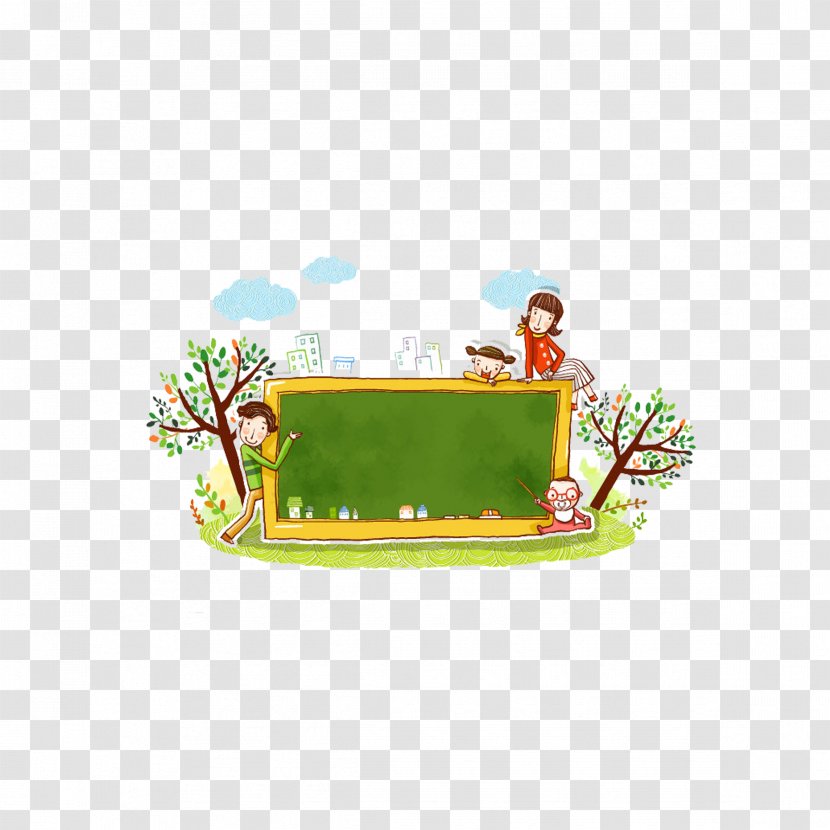 Blackboard Cartoon Illustration - School - Season Transparent PNG