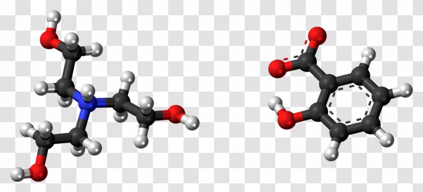 Triethanolamine Chemistry Trolamine Salicylate Ball-and-stick Model - Chemical Substance Transparent PNG