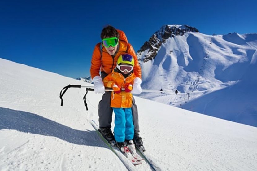 Skiing Father Ski School Resort Snowboarding - Piste Transparent PNG