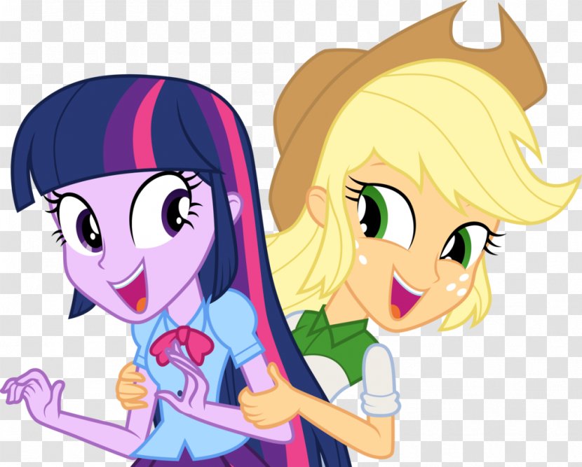 Applejack Twilight Sparkle YouTube My Little Pony: Equestria Girls - Cartoon Transparent PNG